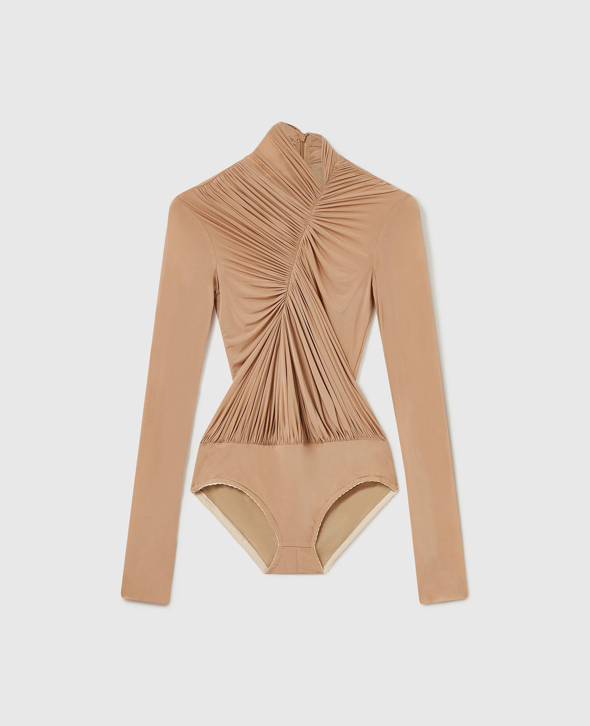 Crepe Jersey Draped Bodysuit