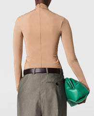 Crepe Jersey Draped Bodysuit