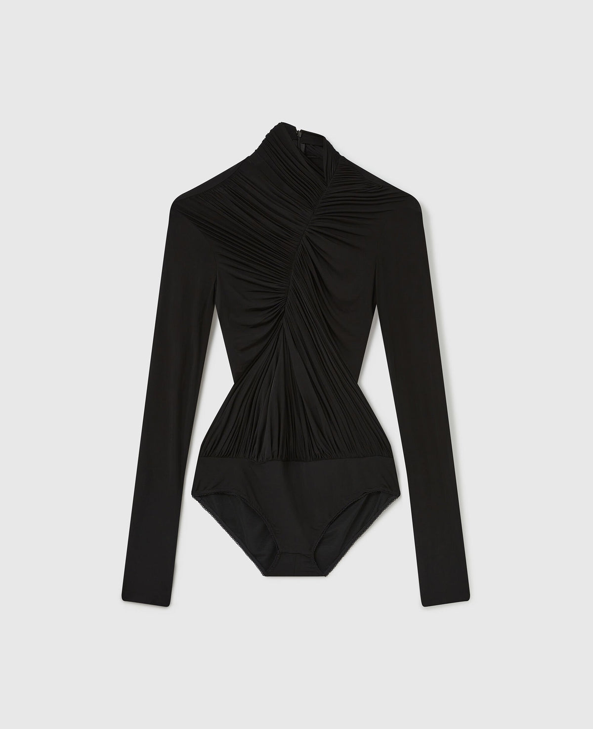 Crepe Jersey Draped Bodysuit