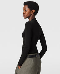 Crepe Jersey Draped Bodysuit