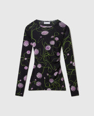 Mesh Twisted Floral Top