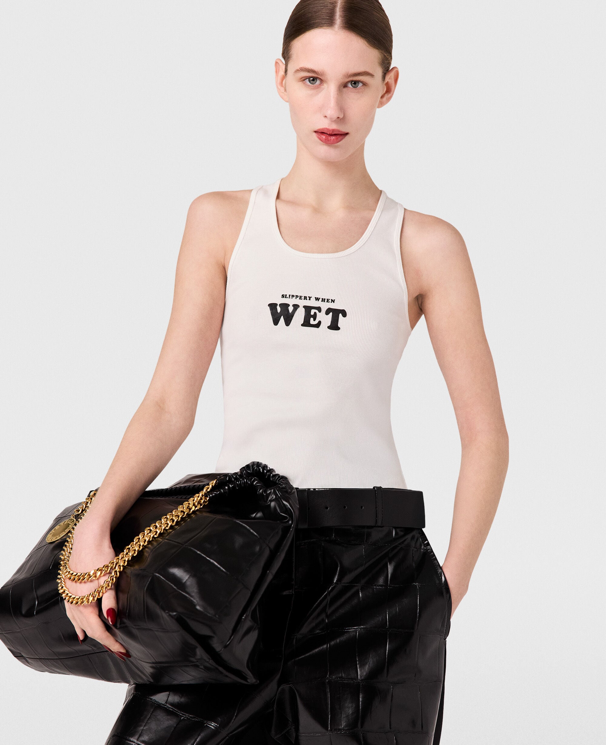 Slippery When Wet Racerback Tank Top
