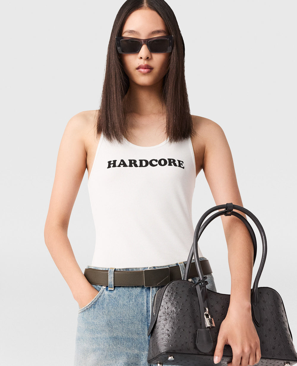 Hardcore Slogan Tank Top