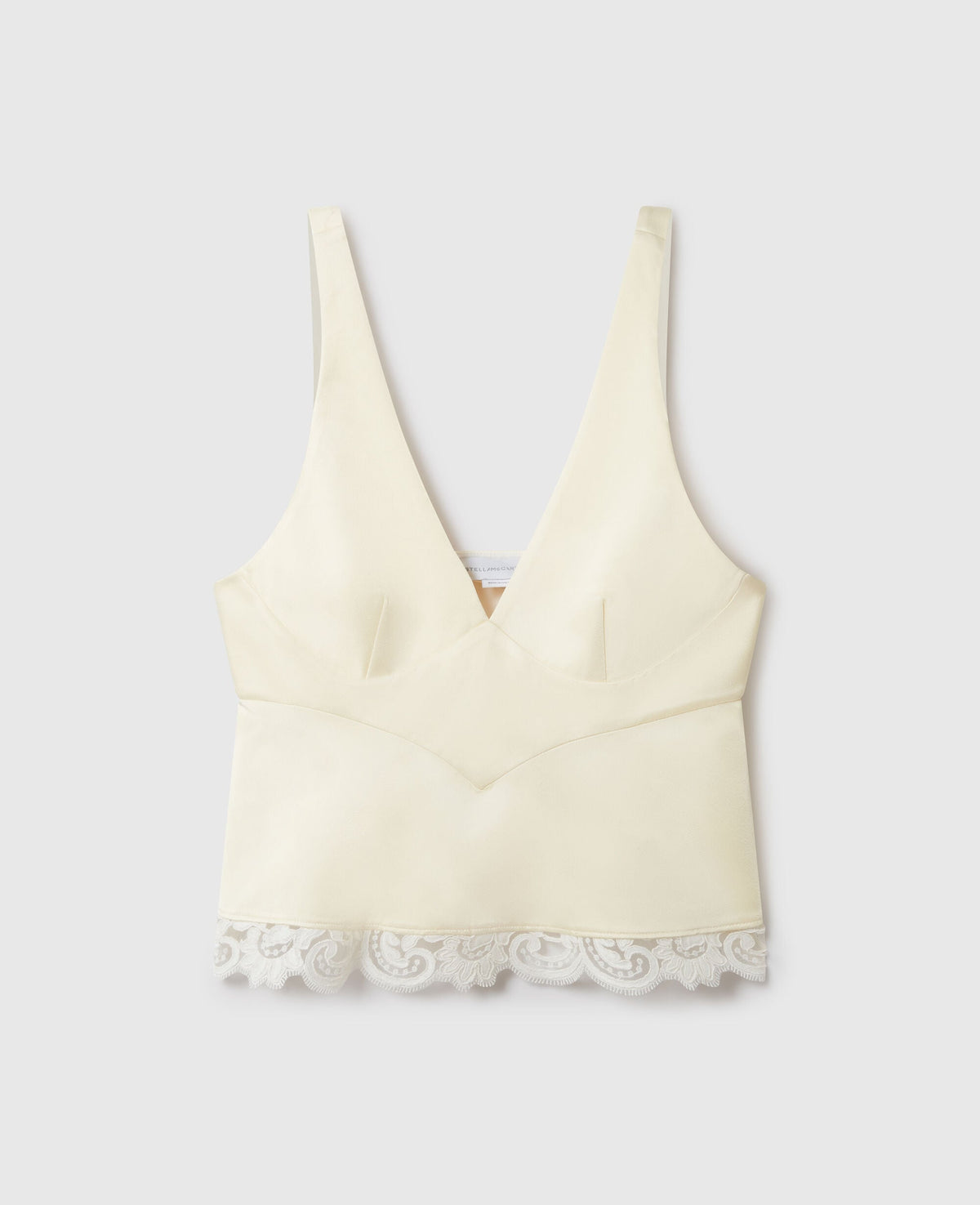 Lace-Trim V-Neck Top