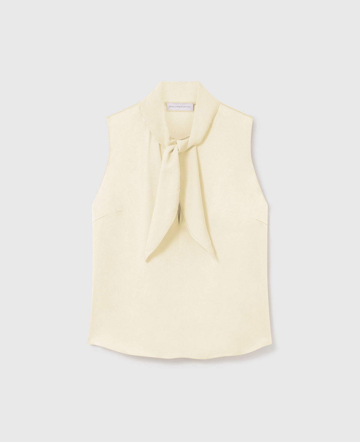 Tie-Neck Sleeveless Satin Top