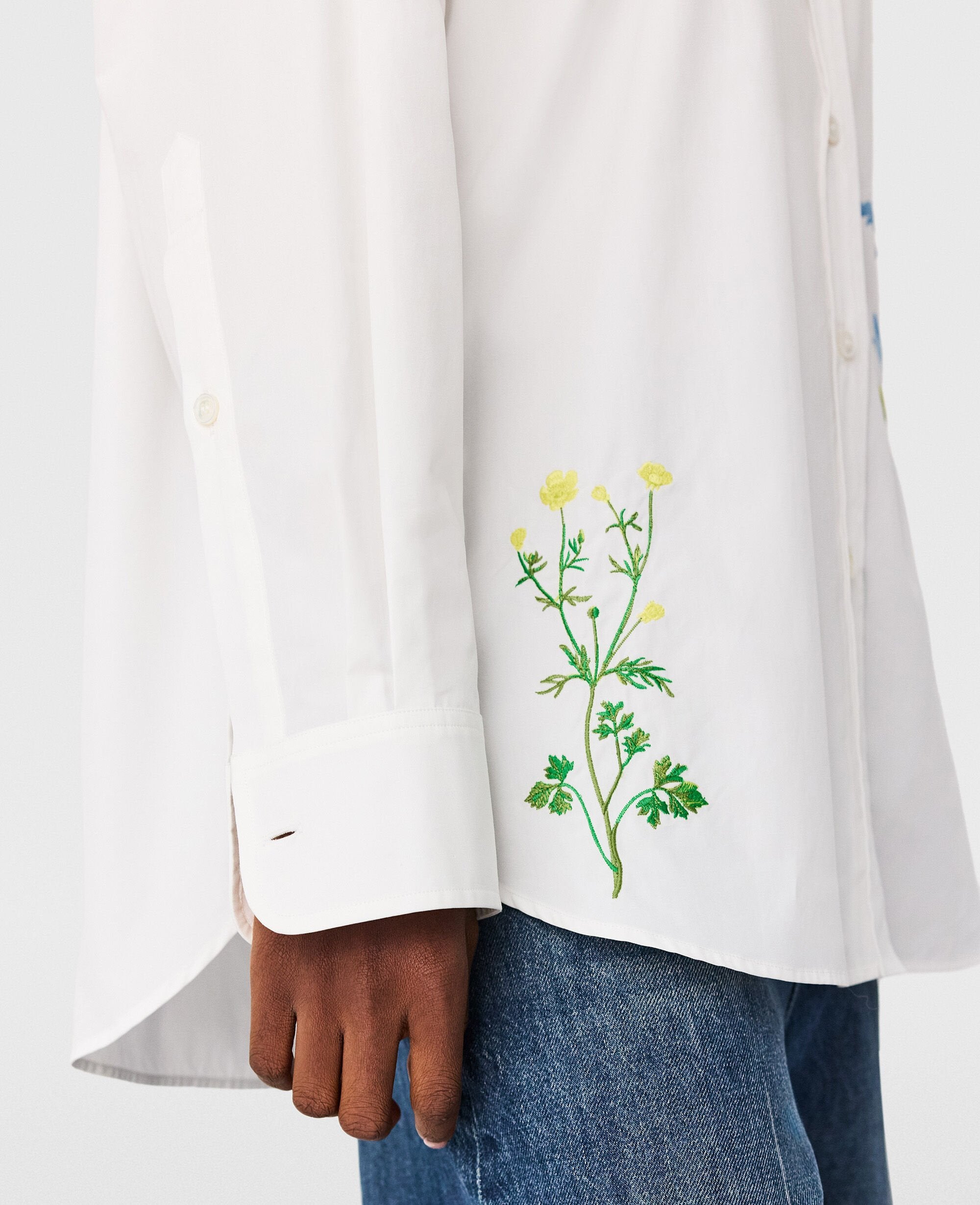 Floral Embroidered Shirt