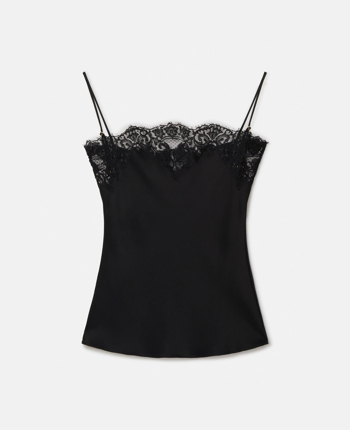 Sleeveless Lace Satin Top