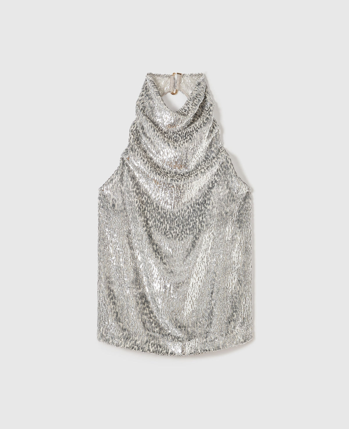 Metallic Velvet Halterneck Top