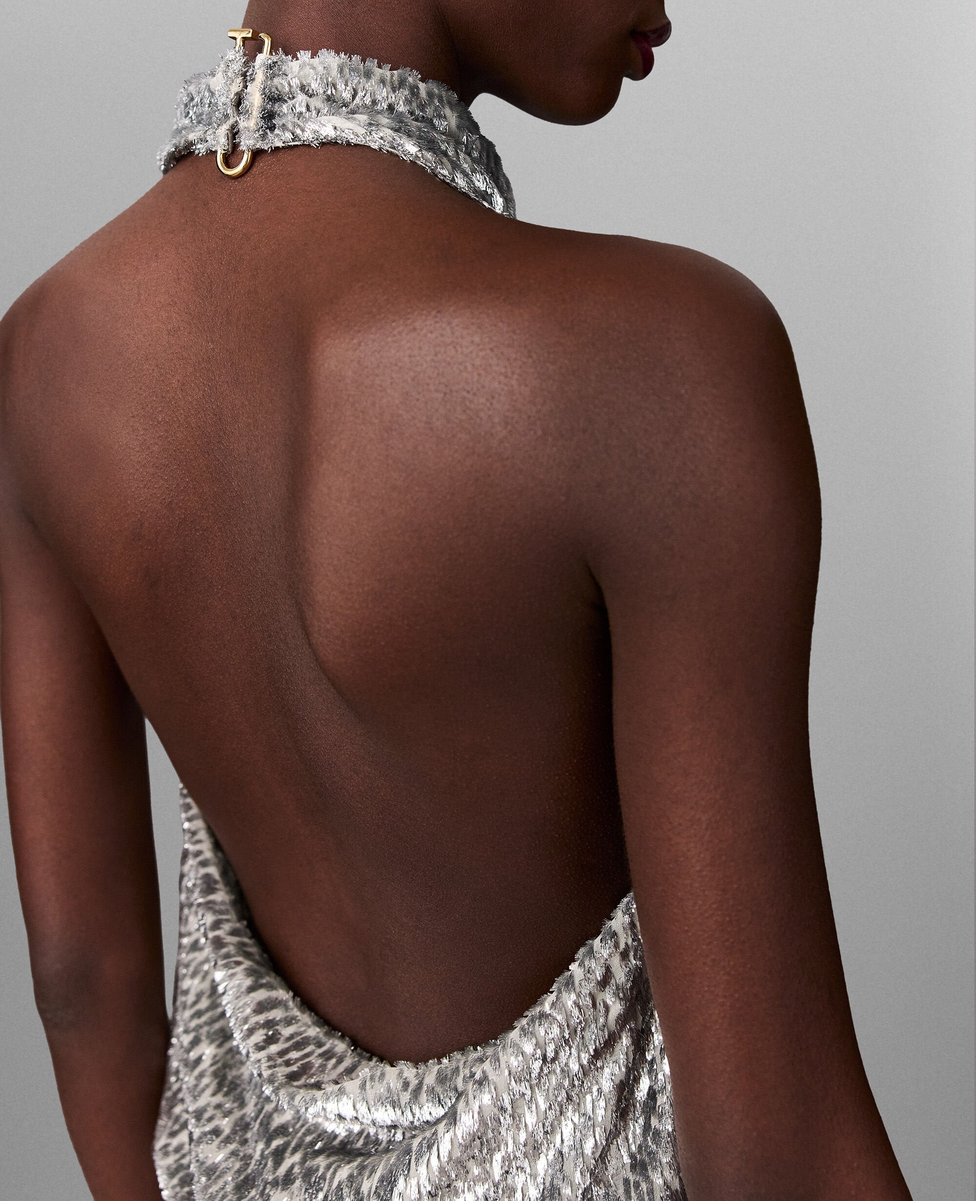 Metallic Velvet Halterneck Top