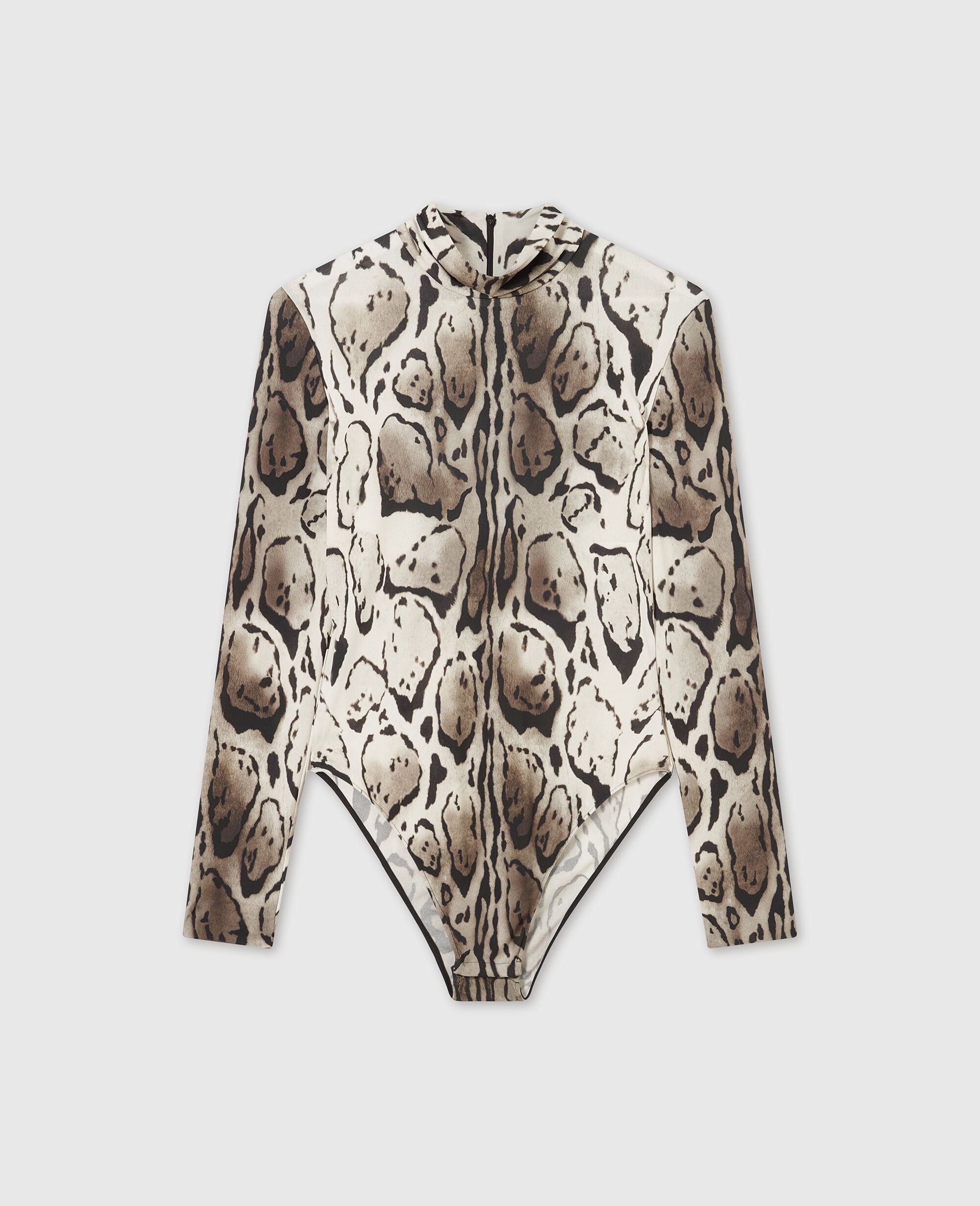Cloud Leopard High-Neck Bodysuit