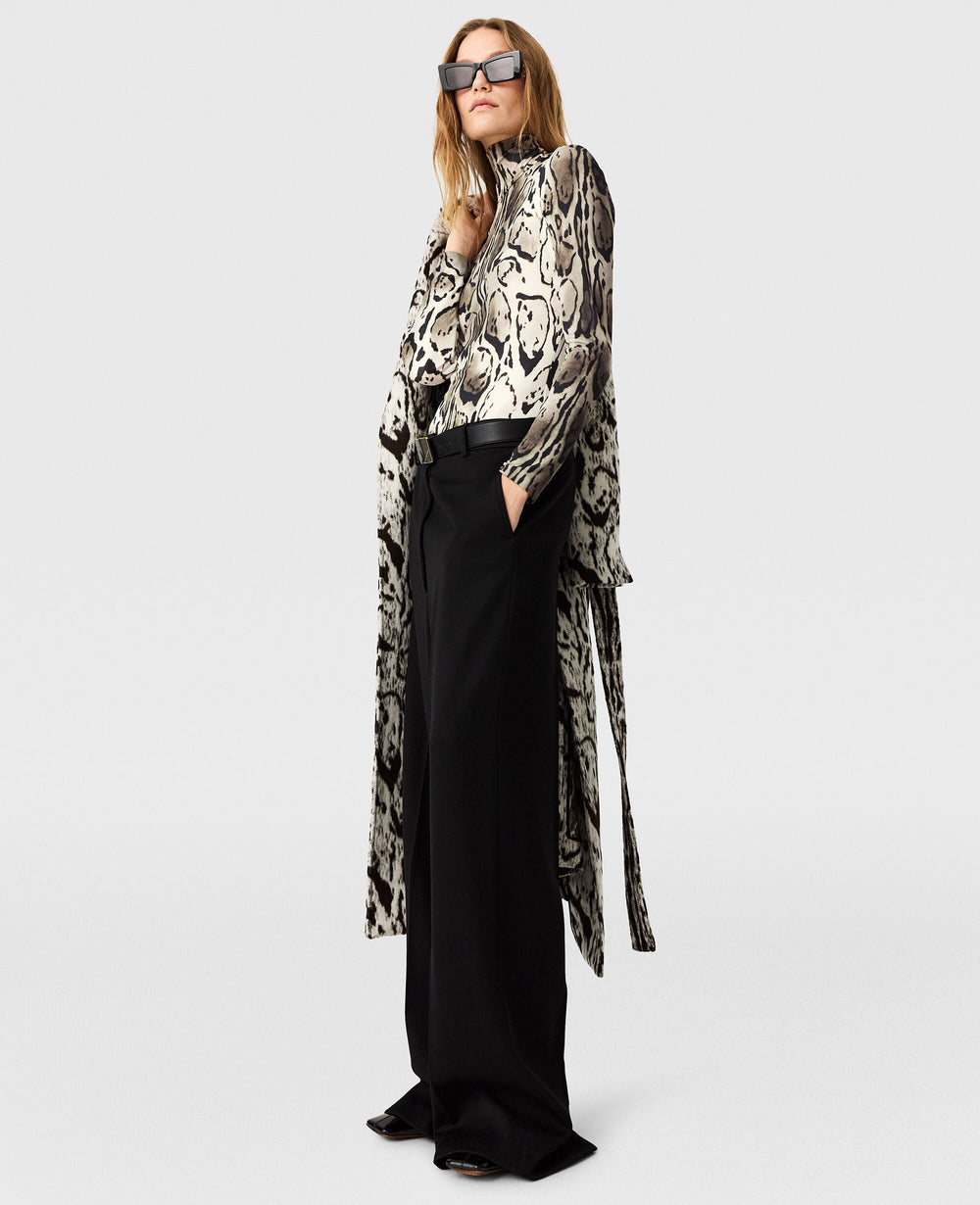 Cloud Leopard High-Neck Bodysuit
