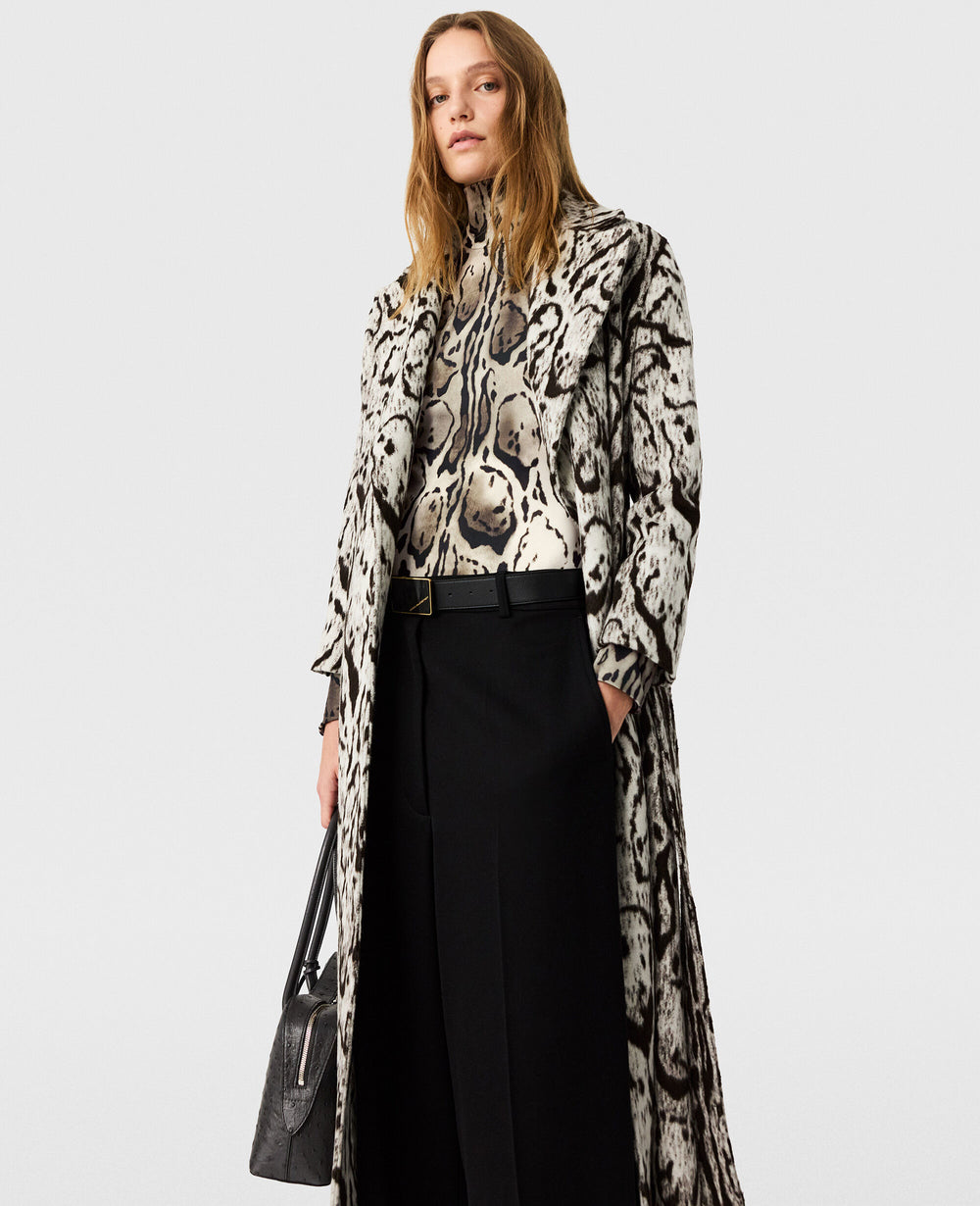 Cloud Leopard High-Neck Bodysuit