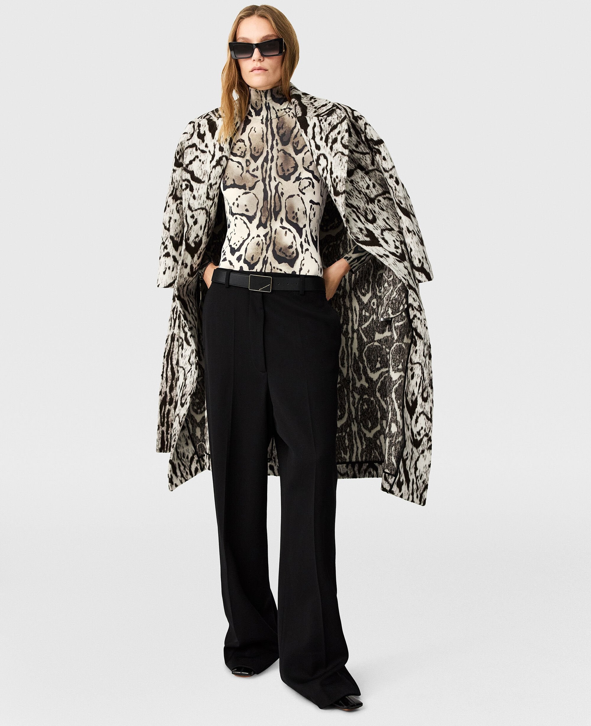 Cloud Leopard High-Neck Bodysuit