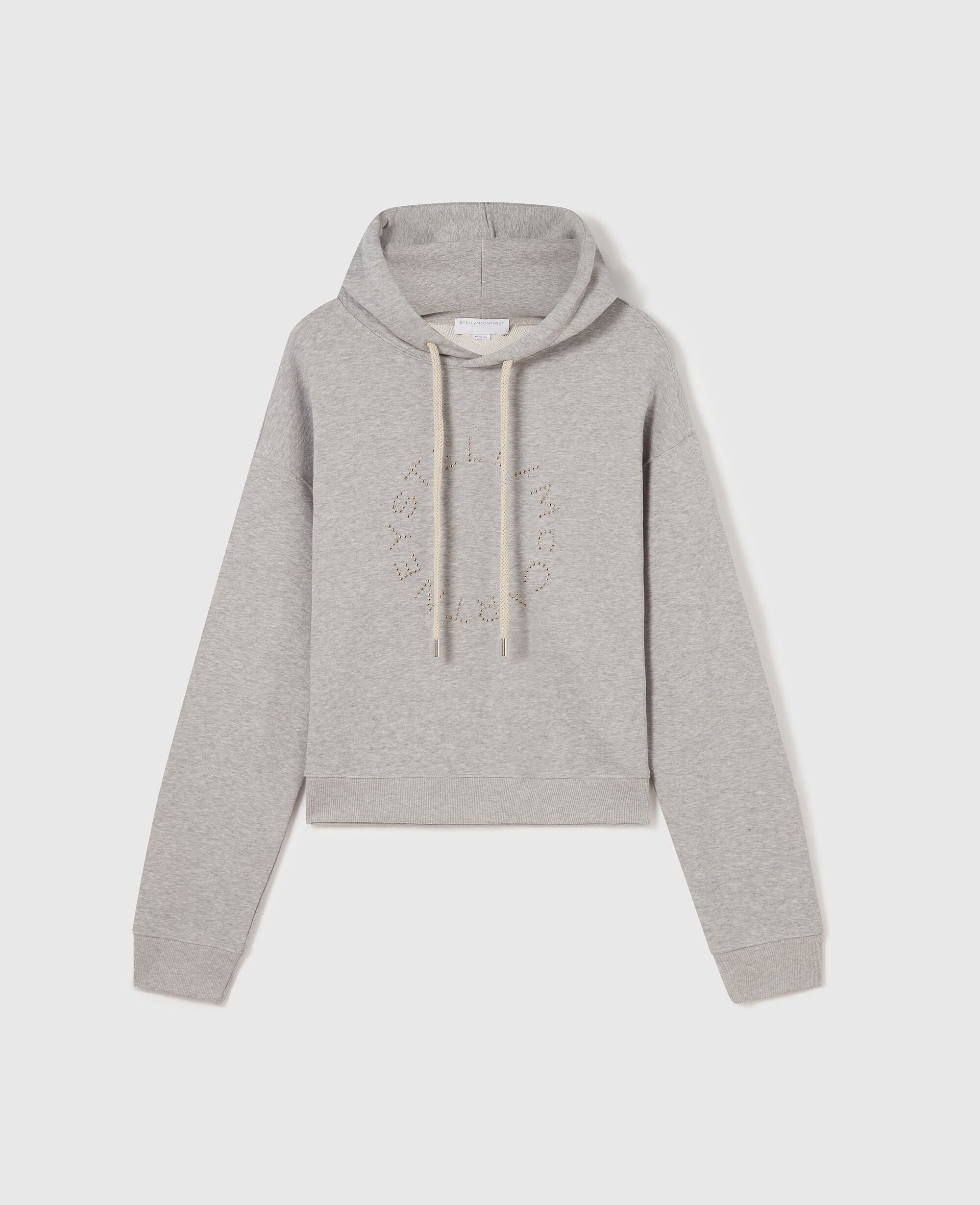 Logo-Embroidered Cropped Hoodie