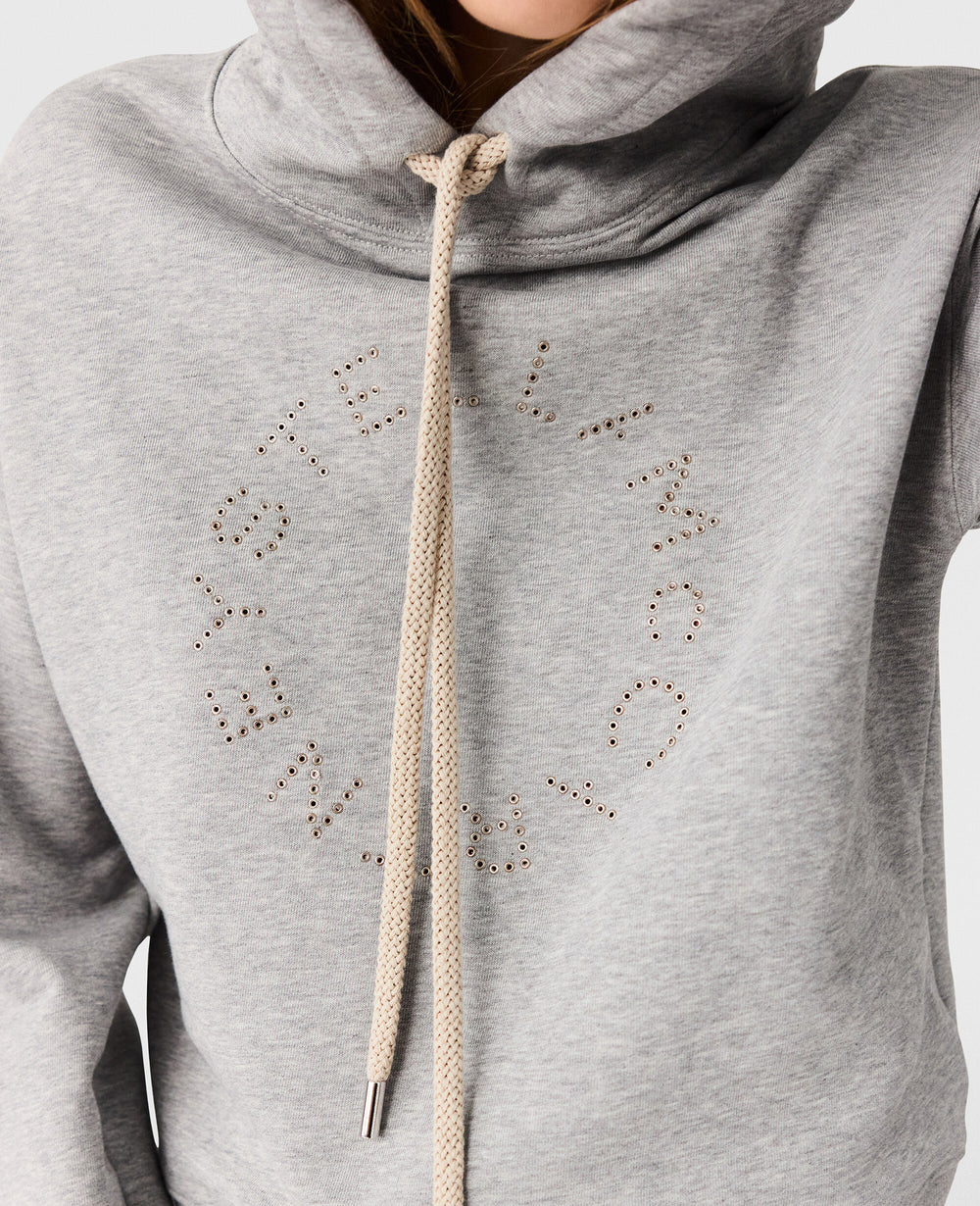 Logo-Embroidered Cropped Hoodie