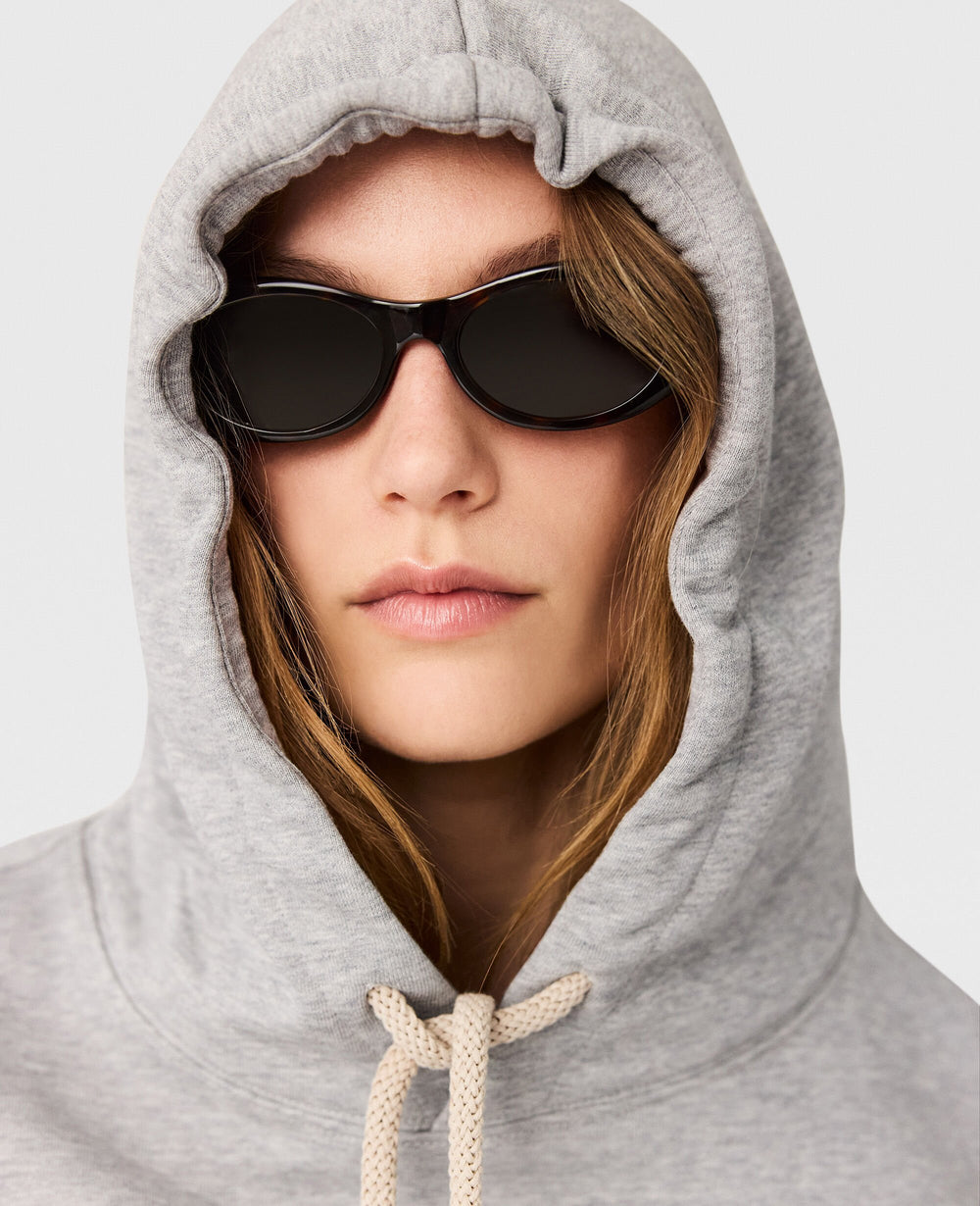 Logo-Embroidered Cropped Hoodie
