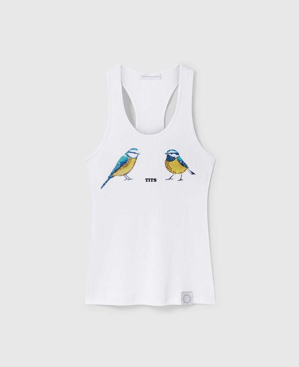 Blue Tits Graphic Tank Top