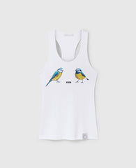 Blue Tits Graphic Tank Top