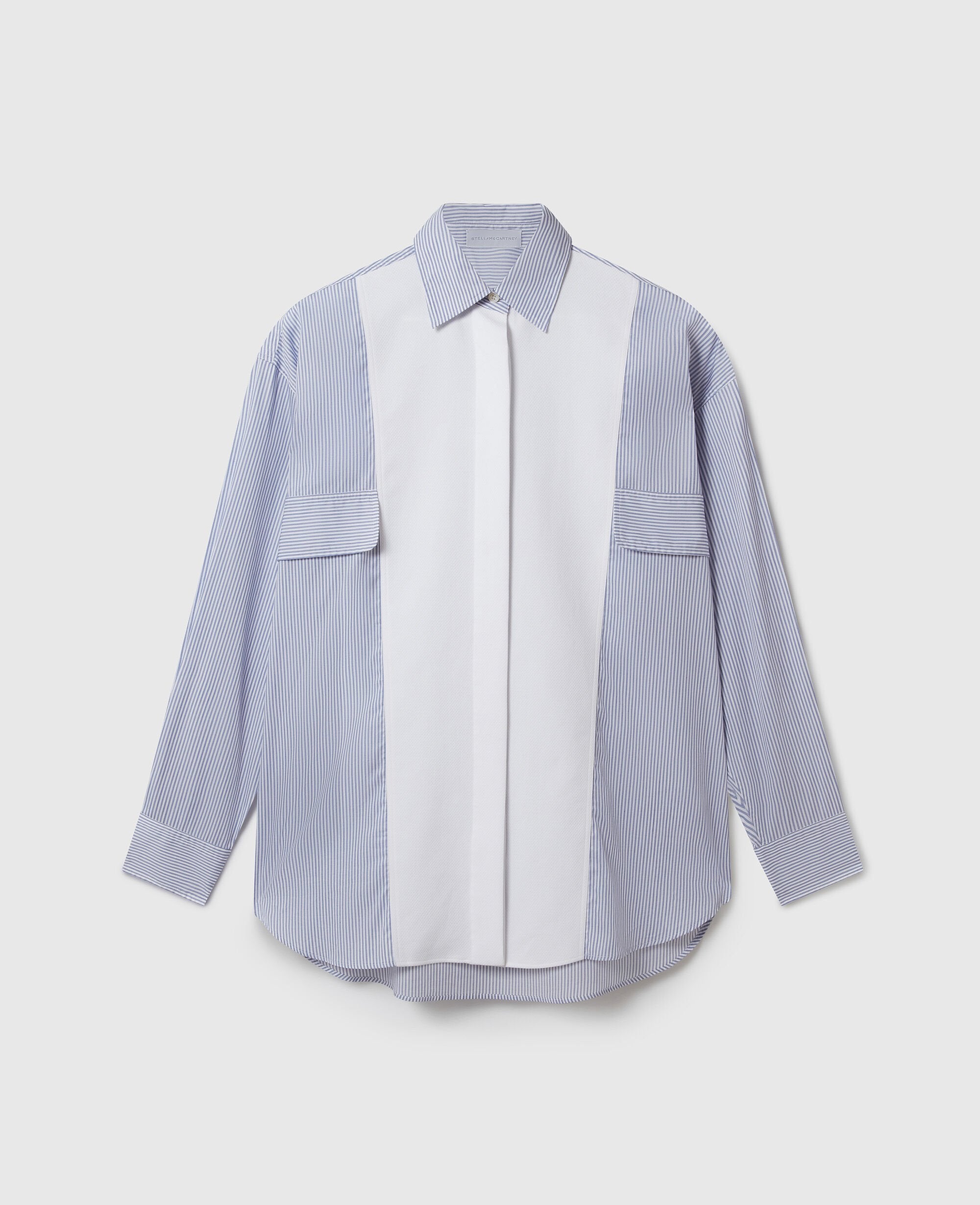 Cotton Stripe Piqué Double Shirt