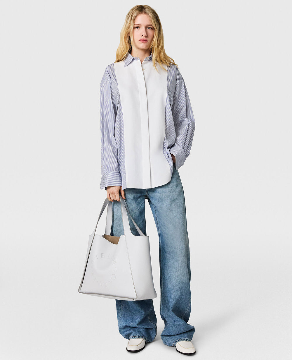 Cotton Stripe Piqué Double Shirt