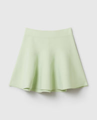 Compact Knit Peplum Mini Skirt