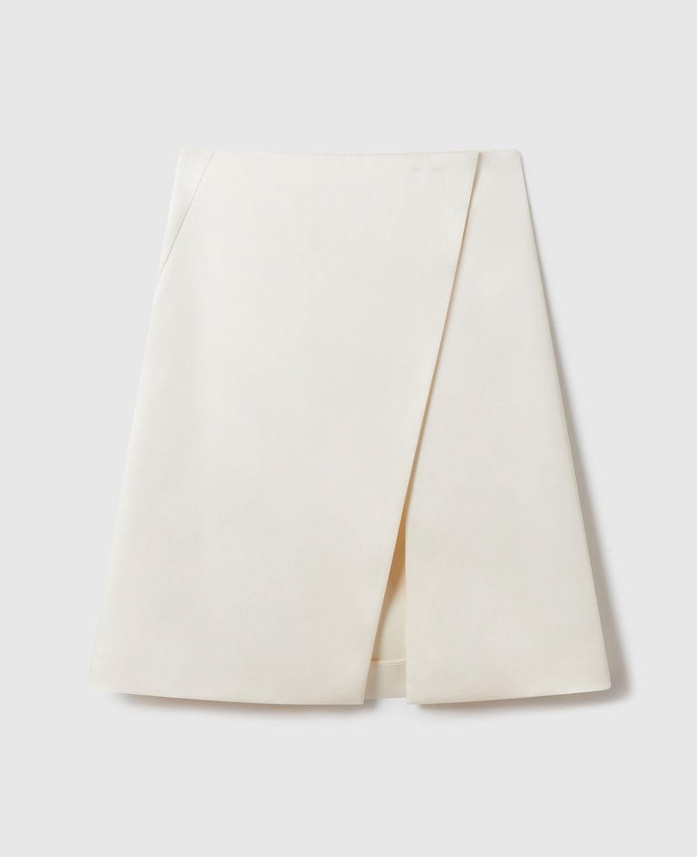 Tailored Satin Midi Skirt