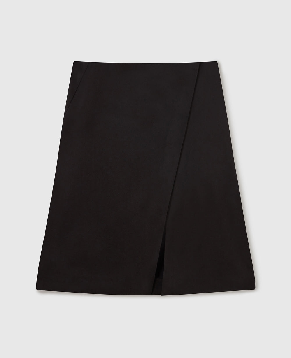 Tailored Satin Midi Skirt