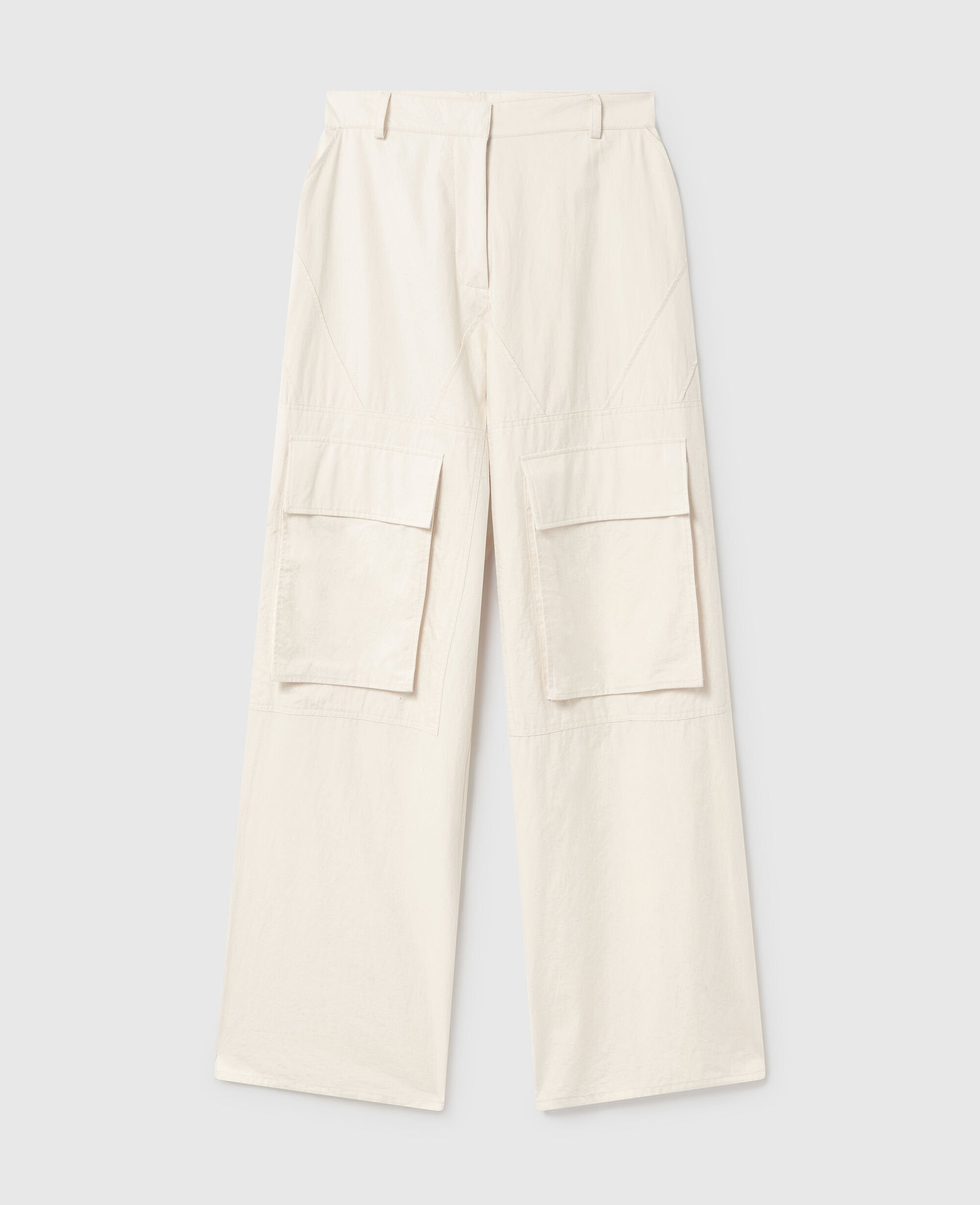 Washed Cotton Cargo Trousers