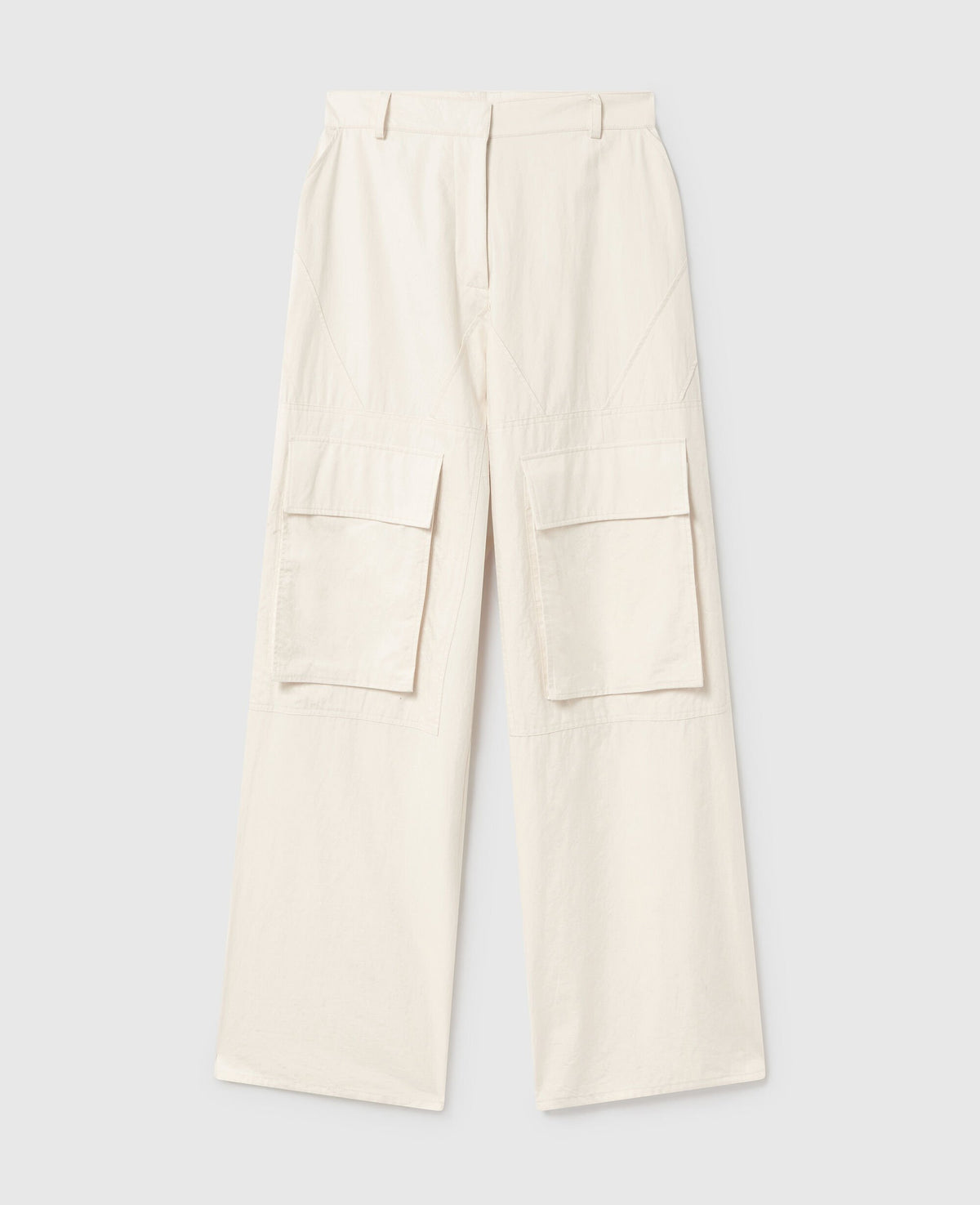 Washed Cotton Cargo Trousers