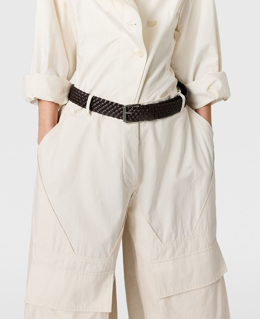 Washed Cotton Cargo Trousers