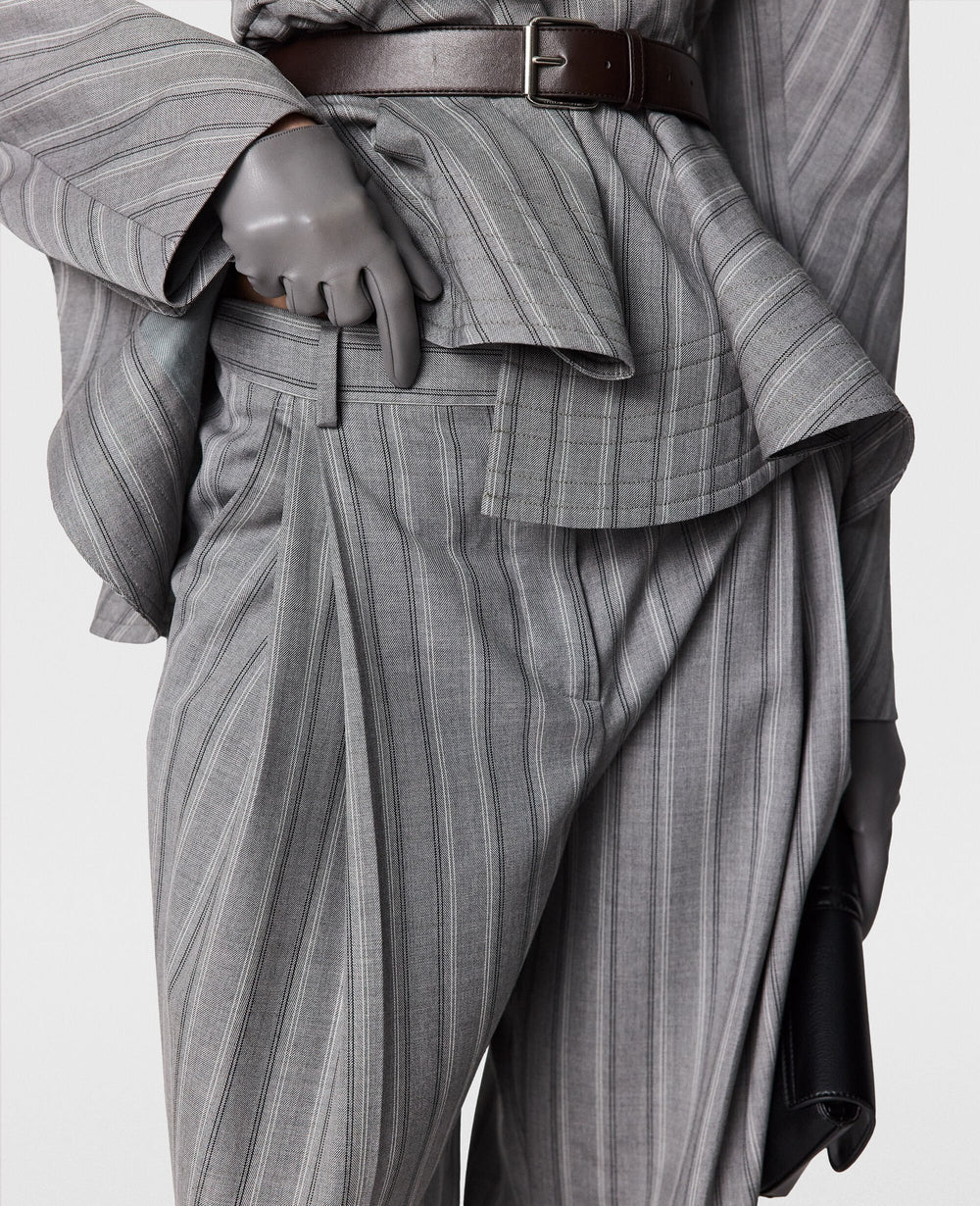Striped Lightweight Straight Trousers