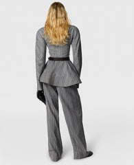Striped Lightweight Straight Trousers