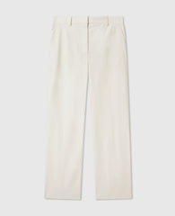 Washed Cotton Straight Trousers
