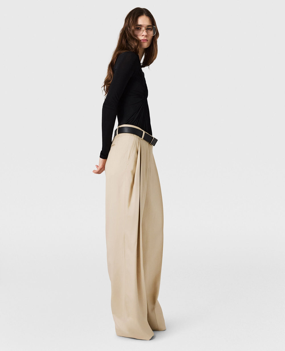 Textured Lightweight Straight Trousers