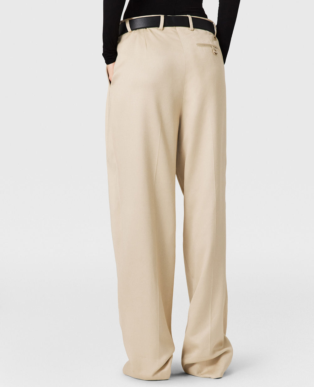 Textured Lightweight Straight Trousers