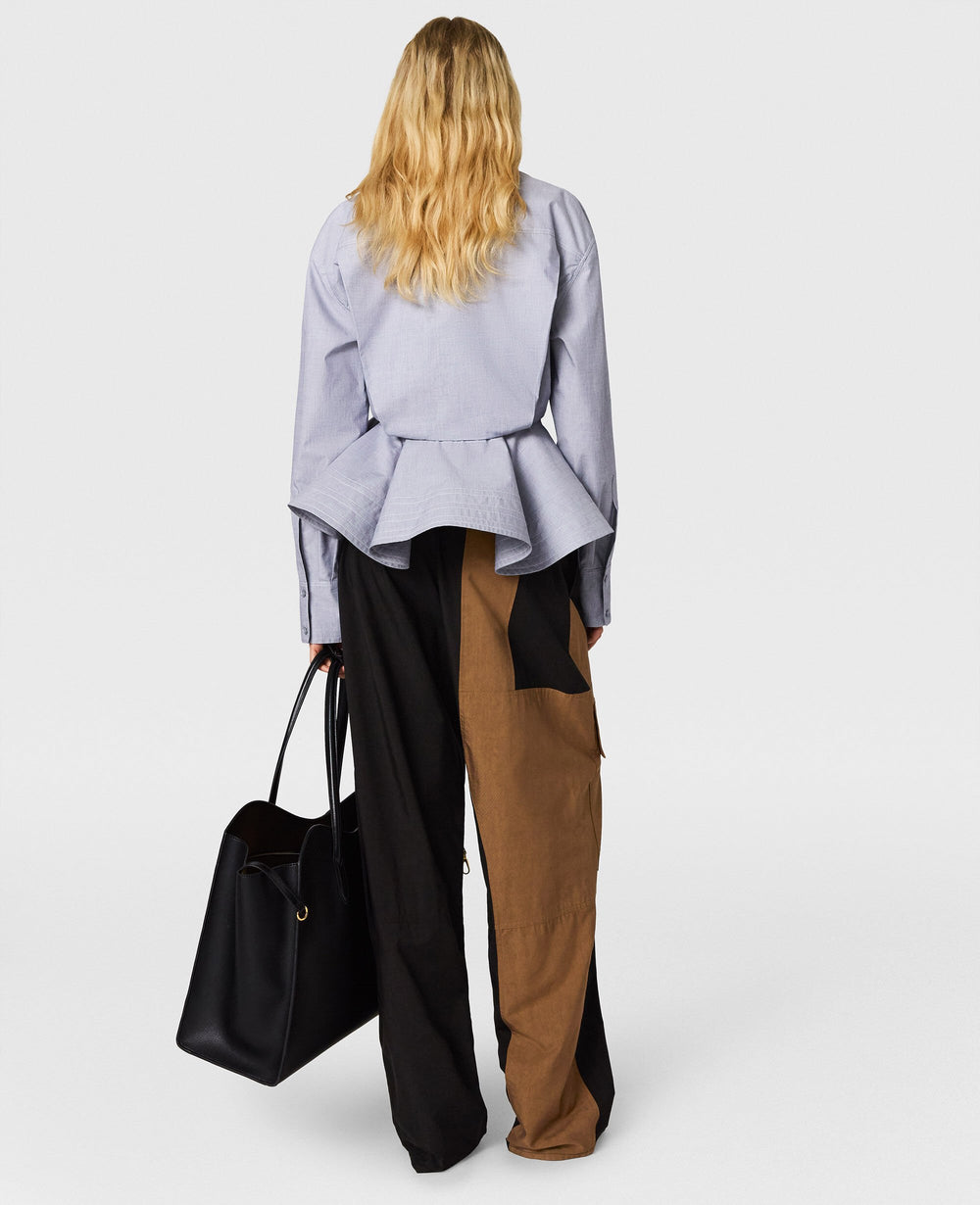 Washed Cotton Cargo Trousers