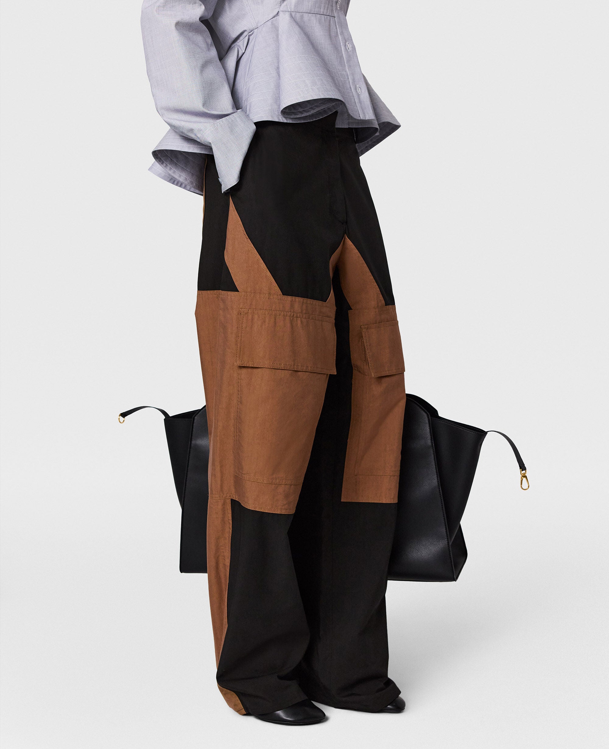 Washed Cotton Cargo Trousers