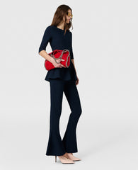 Compact Knit Peplum Trousers