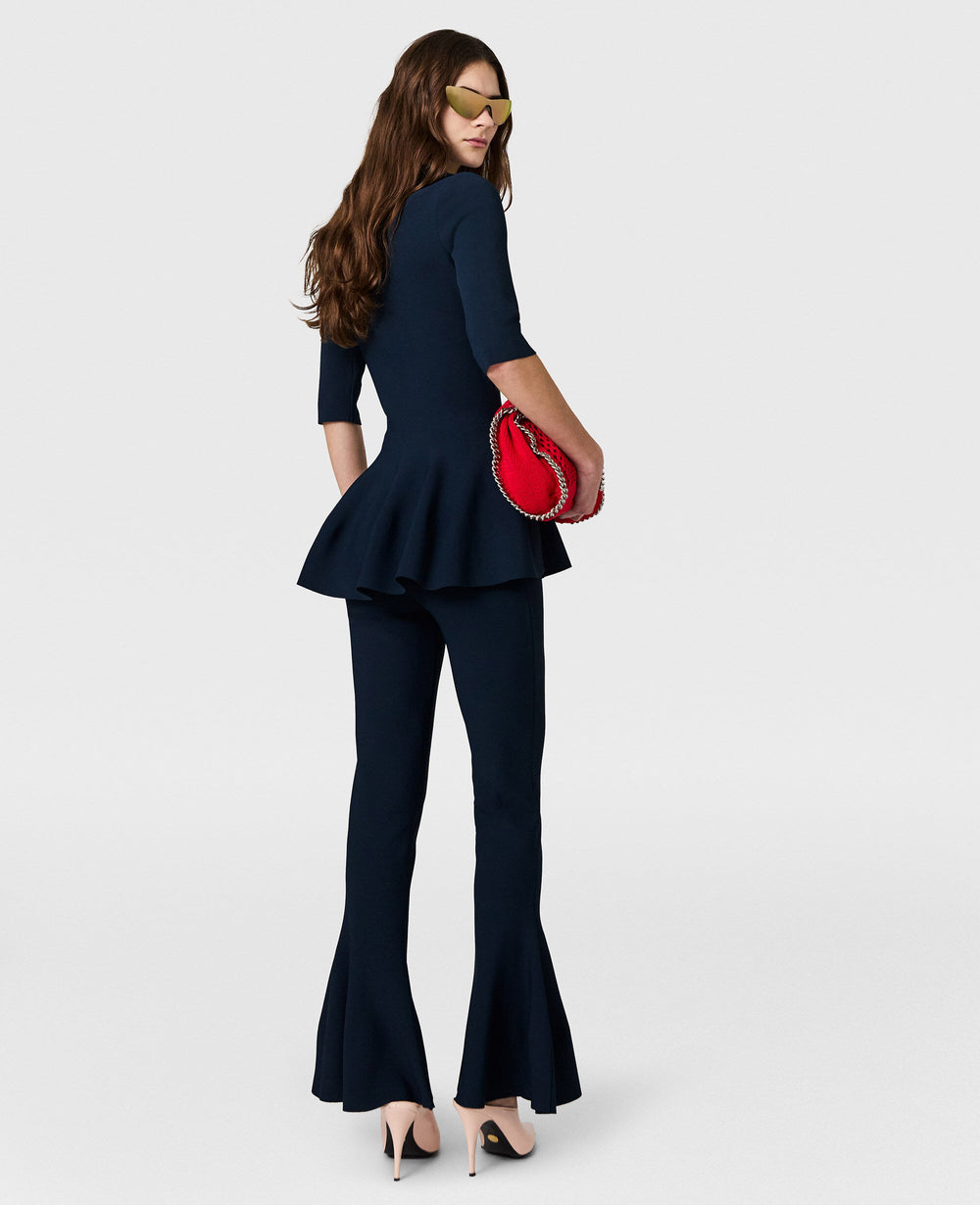 Compact Knit Peplum Trousers