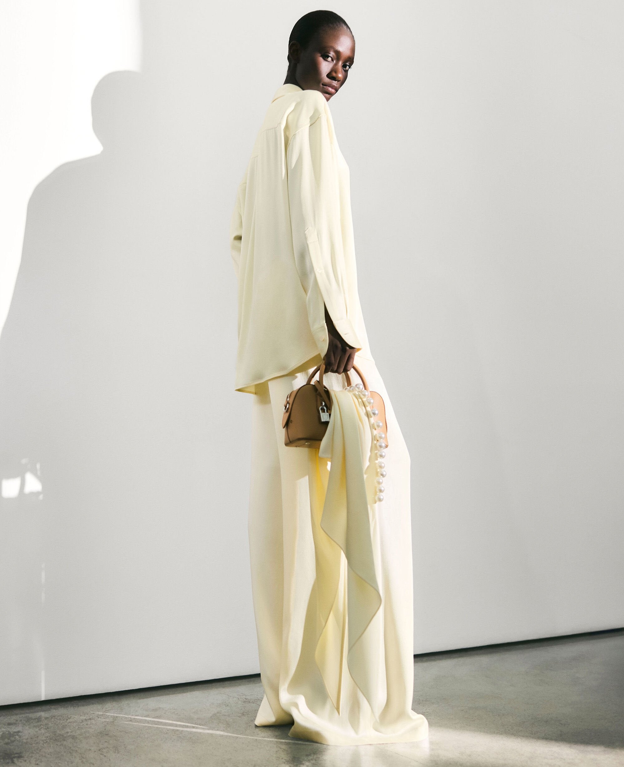 Oversized Drawstring Satin Pants