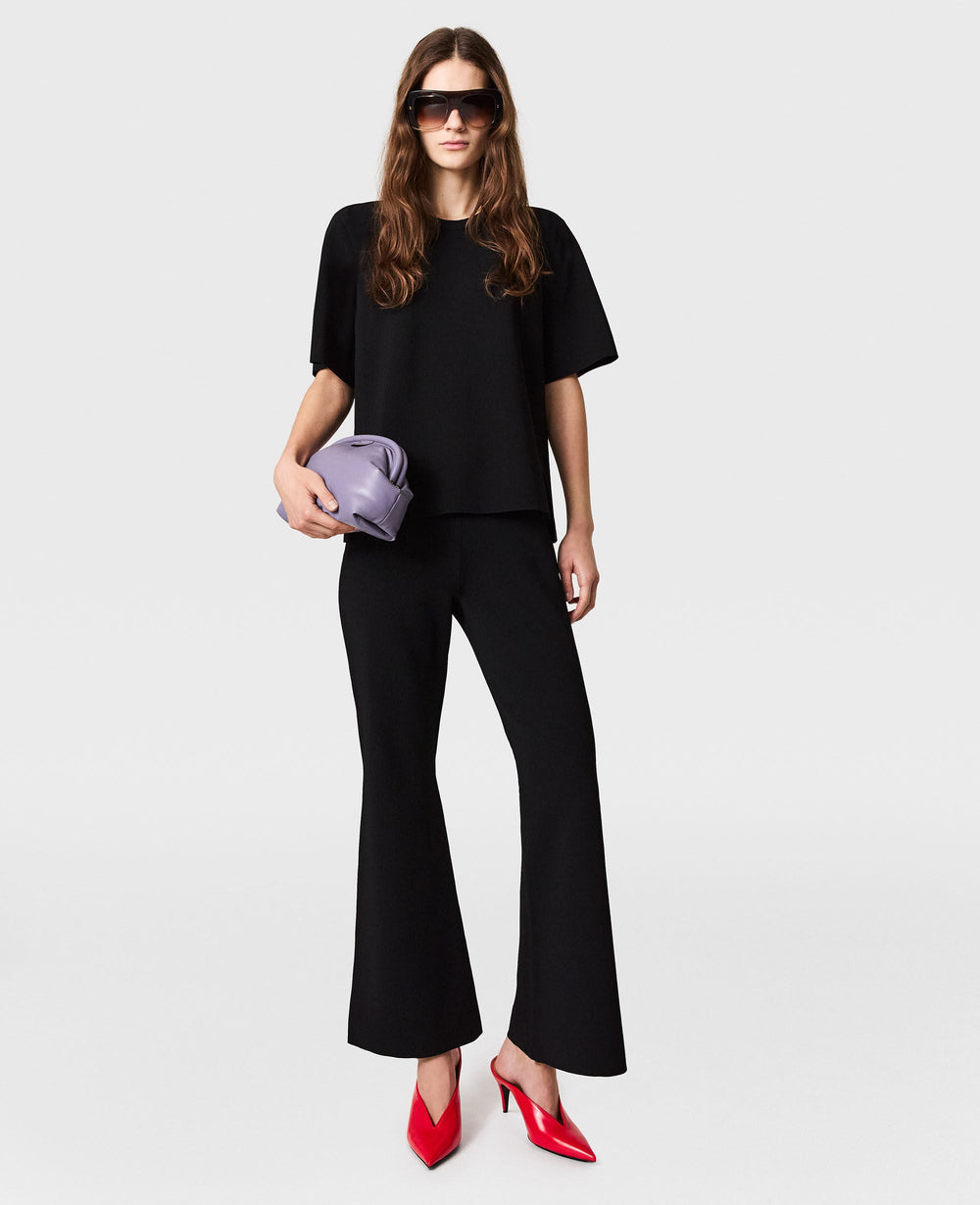Compact Knit Flared Pants