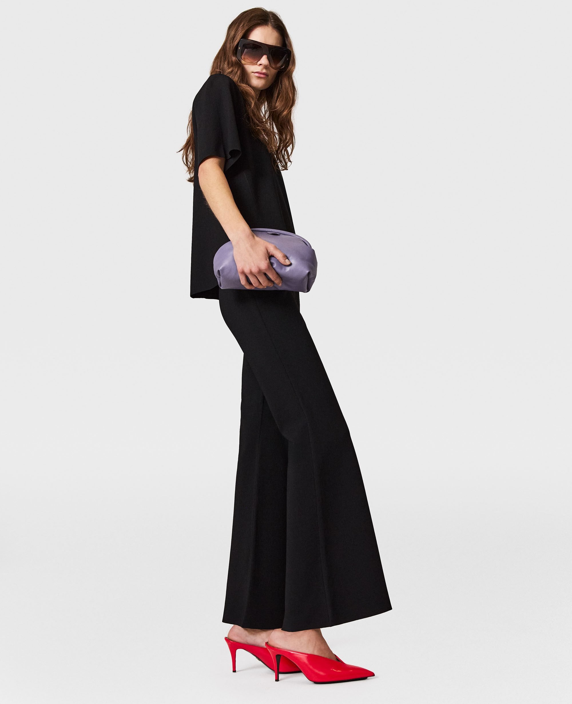 Compact Knit Flared Pants