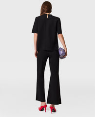 Compact Knit Flared Pants