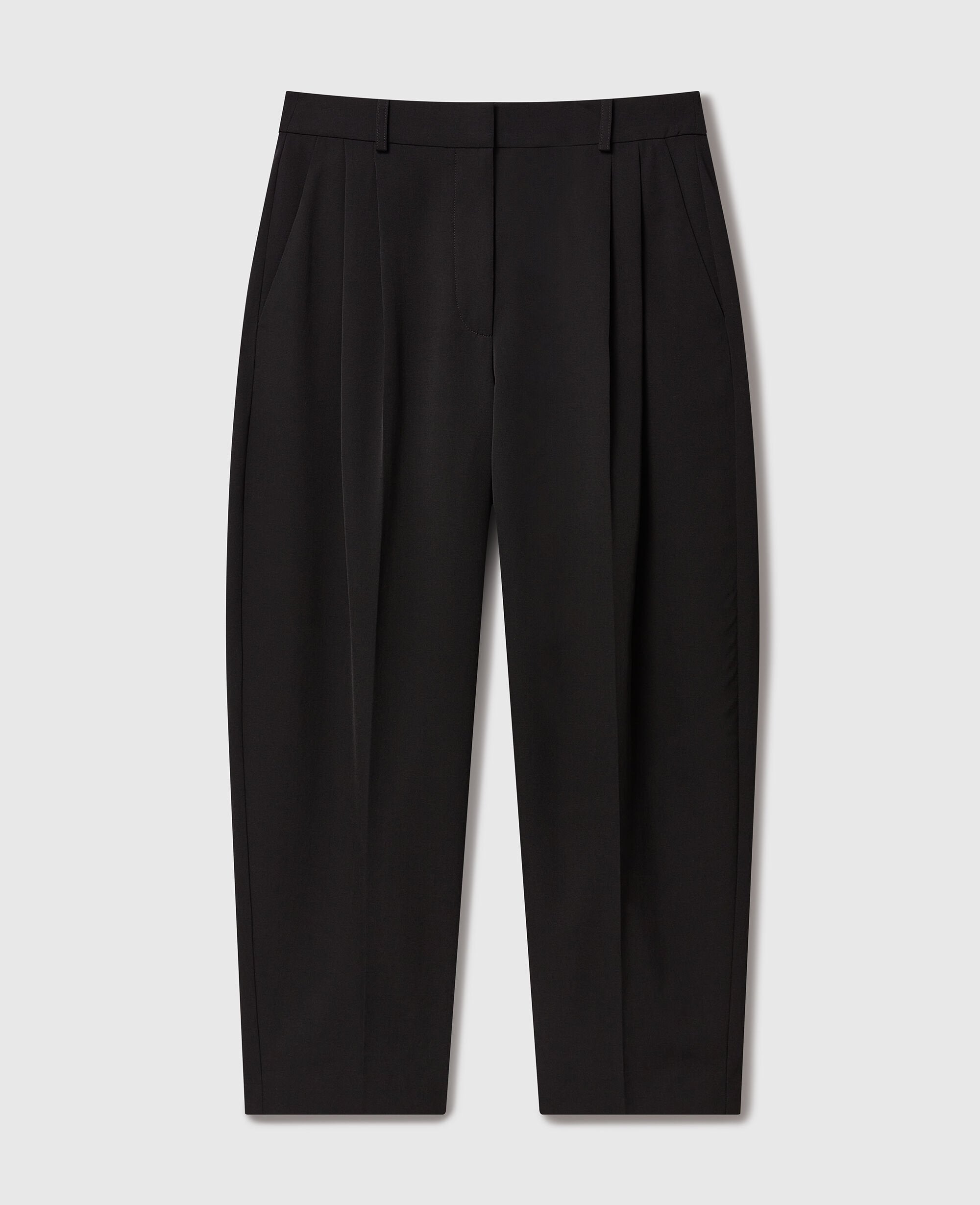 Pleated High-Rise Wool Pants