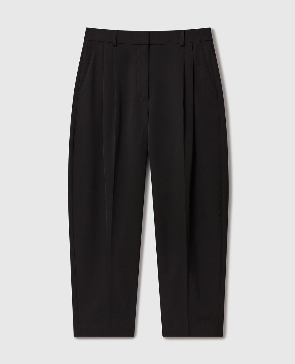 Pleated High-Rise Wool Pants