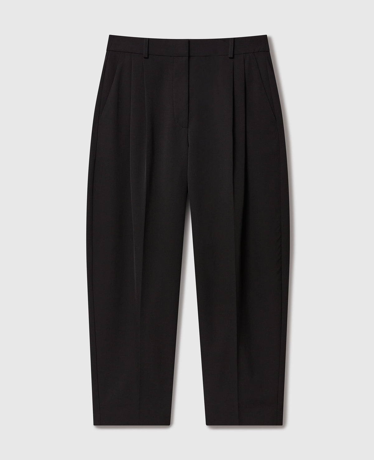 Pleated High-Rise Wool Pants