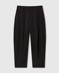 Pleated High-Rise Wool Pants