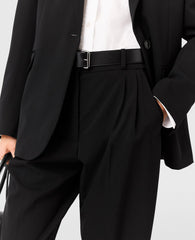 Pleated High-Rise Wool Pants