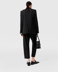 Pleated High-Rise Wool Pants