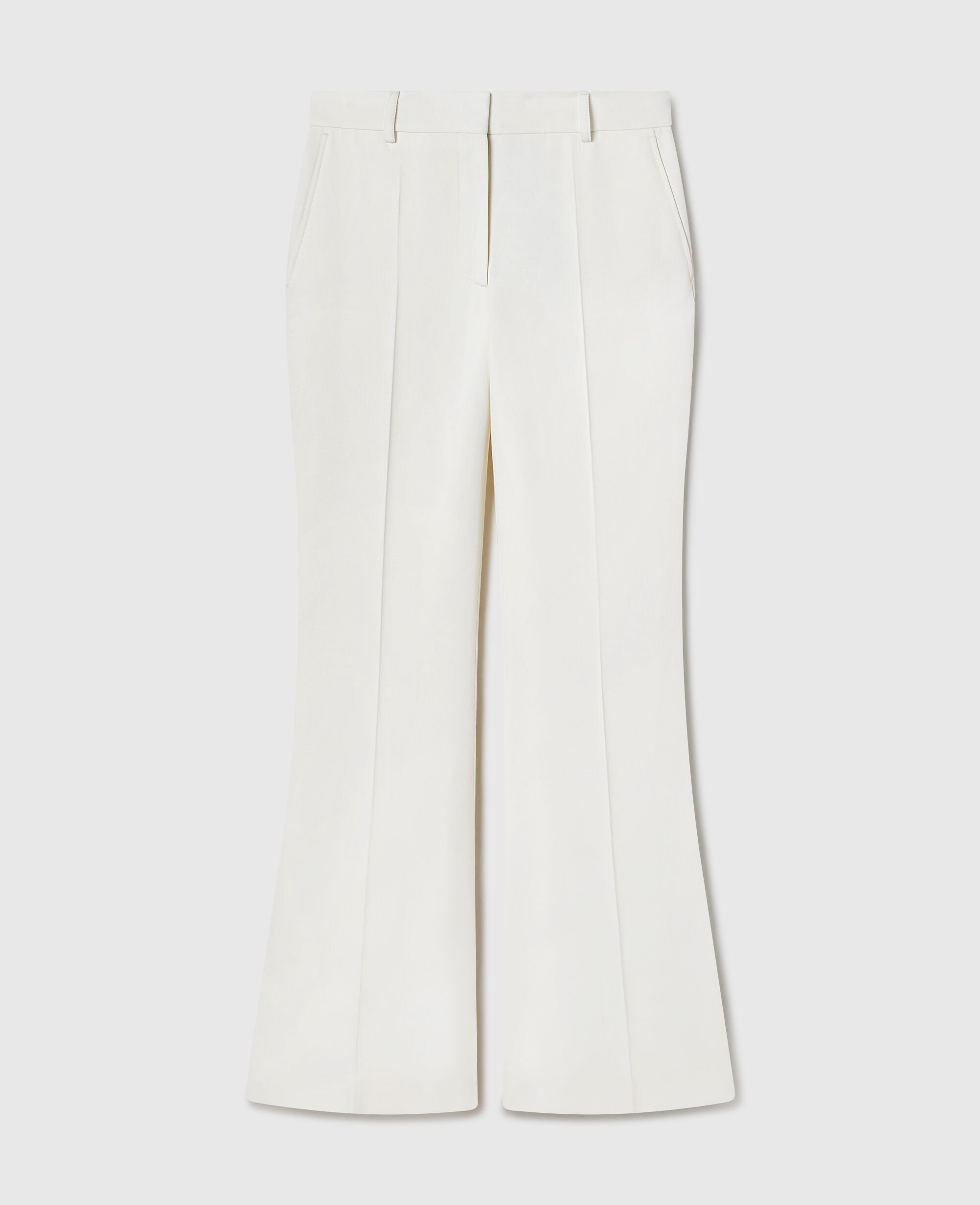 High-Rise Bootcut Wool Trousers